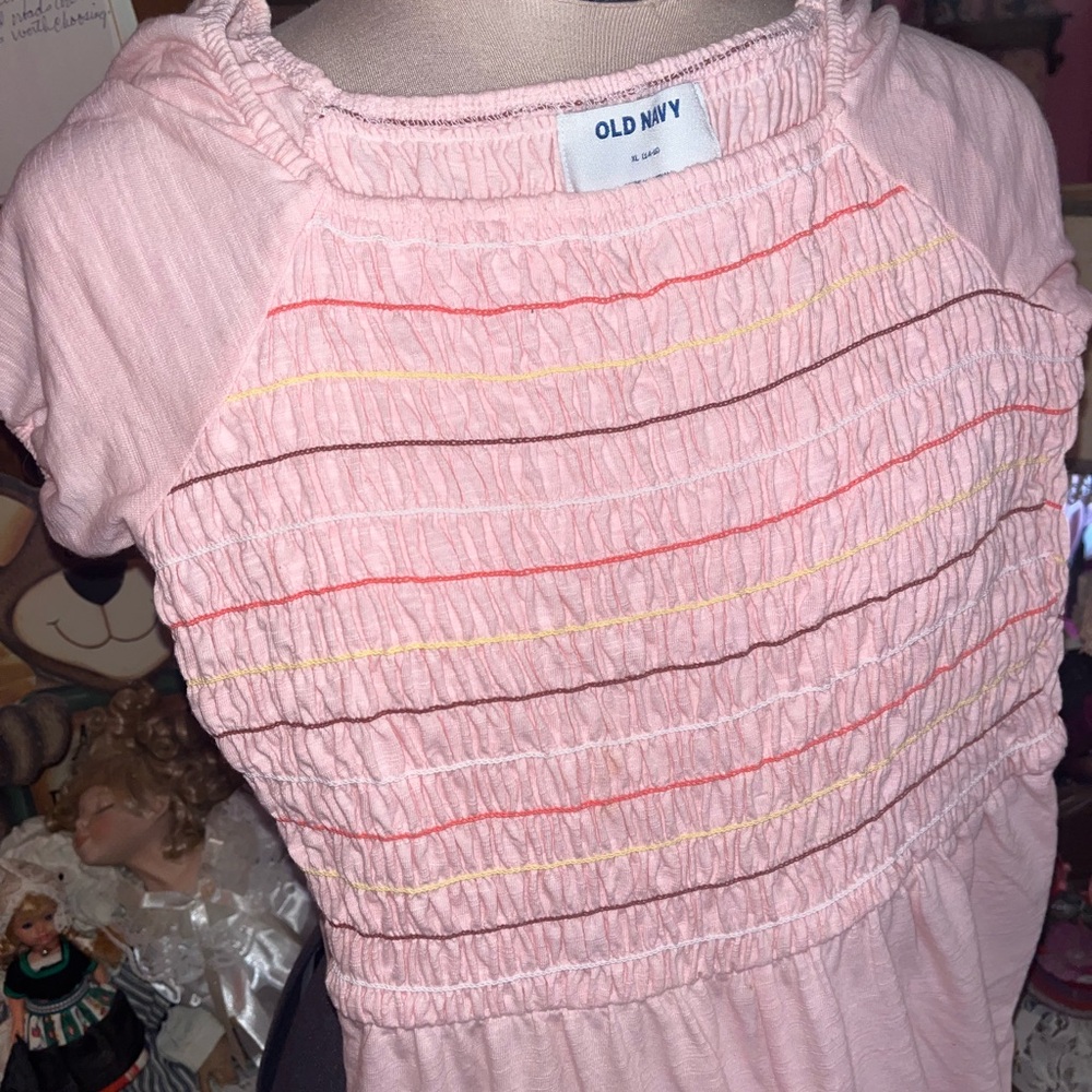 Girls Pink Ruffled Jumpsuit - Picture 2 of 5